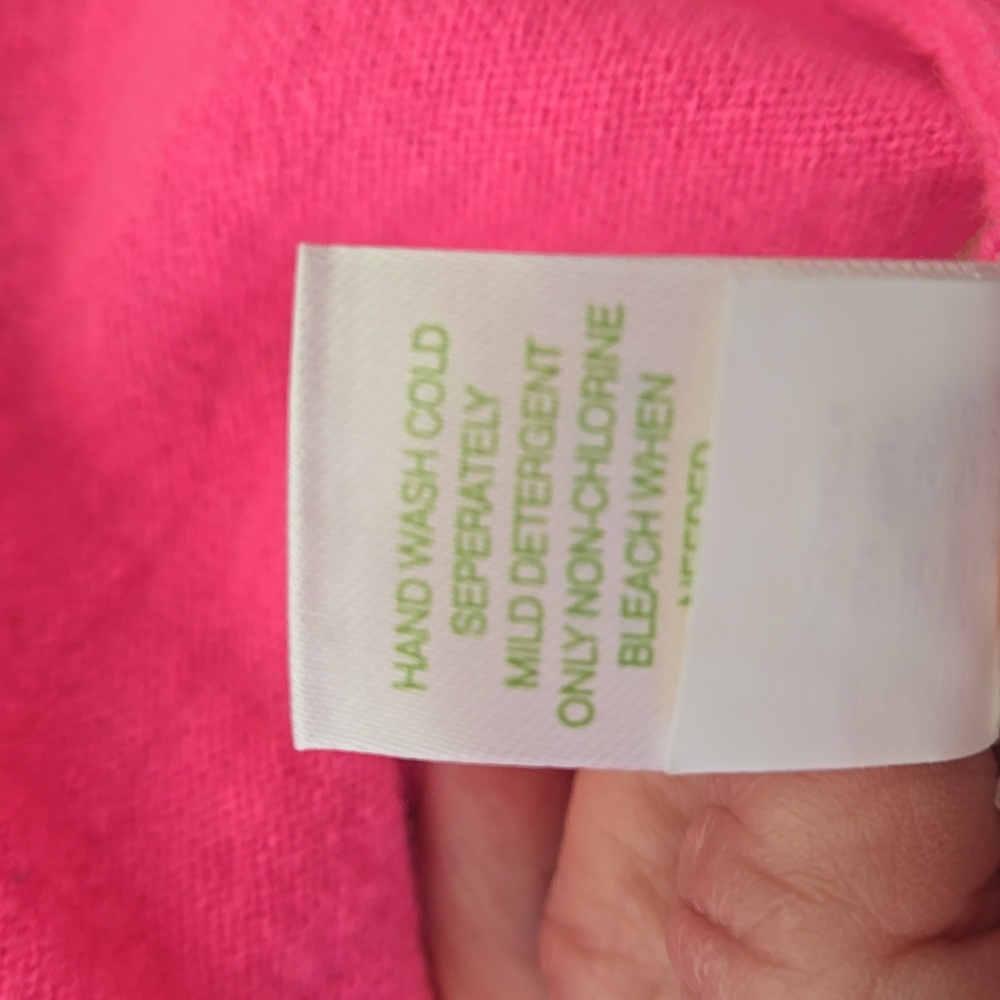 Lilly Pulitzer Cashmere Hot Pink Sweater - Picture 6 of 10